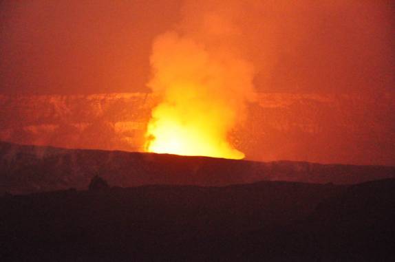 Eupção do Kilauea, no Volcanoes National Park, em Volcano, na Big Island, no Havaí